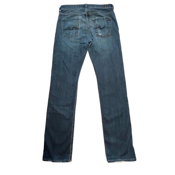 7 For All Mankind Luxe Performance ‘the straight’ Denim Jeans Men’s Size 30 - Picture 2 of 13